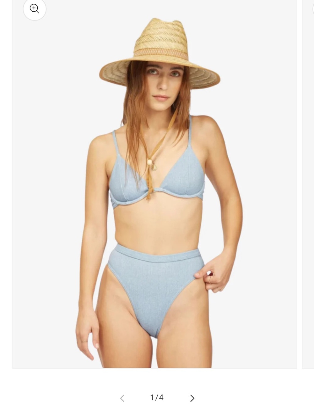 Wrangler Down with Denim Underwire Bikini Top and High Maui Bottom